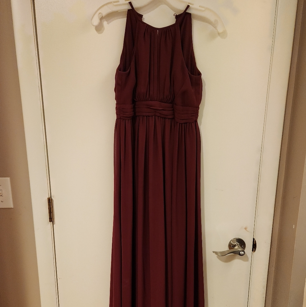 David's Bridal Junior dress, Size 8, color: burgundy/maroon